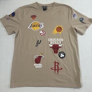 Ultra Game Team Logos T-Shirt NBA Basketball Short Sleeve Men's Size XL